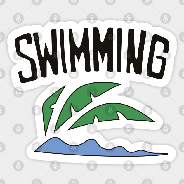 Golden Boy Swimming Sticker by saintpetty